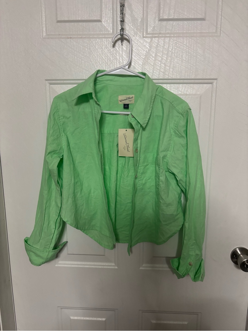 Universal Thread Light Green Button-Front Jacket - Picture 1 of 5